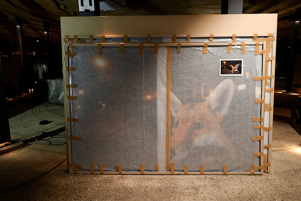 Ein Exponat vor seinem späteren Platz im Gasometer.