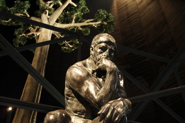 Skulptur im Inneren des Gasometers