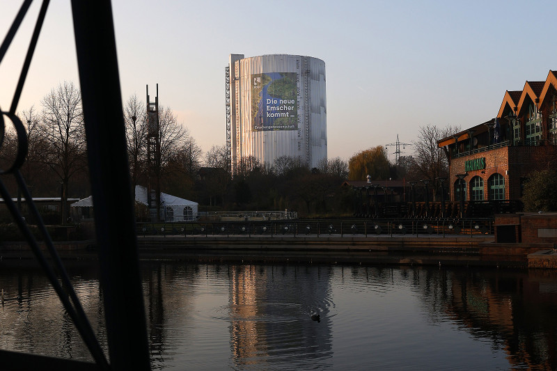 Blick auf den Gasometer vom Centro aus